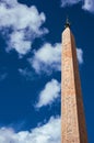 Egyptian obelisk in Rome with clouds