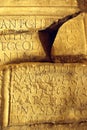 Ancient Latin Inscription Broken Stone