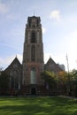 The ancient Laurenskerk church, one of the few buildings which survived the 1940 bombing during world war 2.