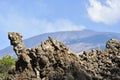 Ancient lava flow on volcano Etna Royalty Free Stock Photo