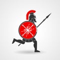 Ancient legionnaire warrior icon Royalty Free Stock Photo