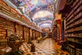 Ancient library inside the Astronomical tower of Klementinum complex Royalty Free Stock Photo