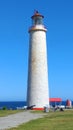 Cap des Rosiers Lighthouse on the shores of the St Lawrence river GaspÃÂ©sie QuÃÂ©bec Canada Royalty Free Stock Photo