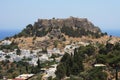 Ancient Lindos on Rhodes Royalty Free Stock Photo