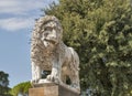 Ancient lion statue in Lucca, Italy