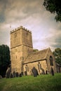 Ancient little church with graveyard