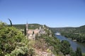 Ancient little village overlooking ArdÃÂ¨che river Royalty Free Stock Photo