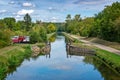 Ancient lock in the Canal du Nivernais in Burgundy France Royalty Free Stock Photo