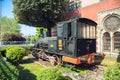 Ancient locomotive on Istanbul`s Sirkeci train station