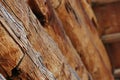 Ancient log house detail Royalty Free Stock Photo