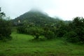 Ancient Lohgad fort in a fog Royalty Free Stock Photo