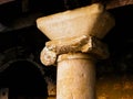 Ancient lonic column. Ochrid City, Macedonia