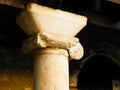 Ancient lonic column. Ochrid City, Macedonia