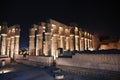Ancient Luxor temple in Luxor city at night, Egypt, Africa Royalty Free Stock Photo