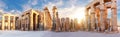 Ancient Luxor Temple view, sunset panorama, Egypt Royalty Free Stock Photo