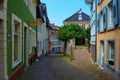 Narrow street and Ancient luxury architecture of Baden-Baden in Germany