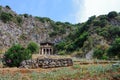 Ancient Lycian Rock tombs in Fethiye, Turkey Royalty Free Stock Photo