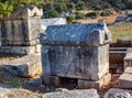 The ancient Lycian tombs in Patara