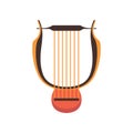 Ancient lyre musical instrument vector Illustration on a white background Royalty Free Stock Photo