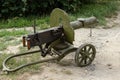 The ancient machine gun system of Old Maxim