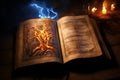 Ancient manuscript revealing the secrets of elemental magic