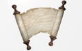 Vintage scrolls of parchment. On white background. 3D-rendering Royalty Free Stock Photo