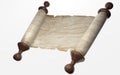 Vintage scrolls of parchment. On white background. 3D-rendering Royalty Free Stock Photo