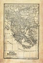 Ancient map of Balkan Peninsula