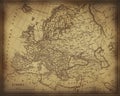 Ancient map of Europe Royalty Free Stock Photo