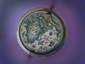 Ancient map globe Royalty Free Stock Photo
