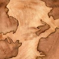 Ancient map watercolor illustration background texture hand painted