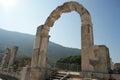 Ancient marble arch in the ancient city of Ephesus, Selcuk, Turkey. Royalty Free Stock Photo