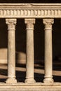 Ancient marble balustrade in Verona downtown - Veneto Italy Royalty Free Stock Photo