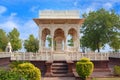 Ancient marble cenotaph at the Jaswant Thada palace in Jodhpur, Rajasthan, India Royalty Free Stock Photo