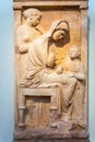 Ancient marble grave stele from Greece