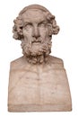 Ancient marble head of the greek poeat Homer Royalty Free Stock Photo