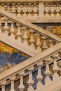 Ancient marble staircase, antique wall. Italy Royalty Free Stock Photo
