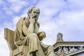 Ancient marble statue of the great Greek philosopher Socrates on Royalty Free Stock Photo