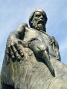 Close up of Ancient Mariner Statue on Harbourside in Watchet Somerset UK England