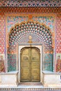 Ancient Marvelous Door at The City Palace of Jaipur in Rajastan Region of India