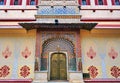 Ancient Marvelous Door at The City Palace of Jaipur in Rajastan Region of India Royalty Free Stock Photo