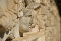 Ancient Mask Relief in Aphrodisias Ancient City in Aydin, Turkiye Royalty Free Stock Photo