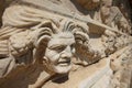 Ancient Mask Relief in Aphrodisias Ancient City in Aydin, Turkiye Royalty Free Stock Photo