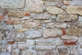 Ancient masonry wall texture, stonework pattern background. Old stone wall Royalty Free Stock Photo