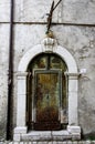 Ancient and massive door with arch