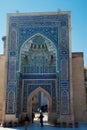 Ancient mausoleum, decorated with mosaics, Gur-Emir, Amir Temur in Samarkand, Uzbekistan, in summer. 30.04.2019 Royalty Free Stock Photo