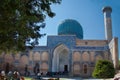 Ancient mausoleum, decorated with mosaics, Gur-Emir, Amir Temur in Samarkand, Uzbekistan, in summer. 30.04.2019 Royalty Free Stock Photo