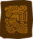 Ancient maya drawing. A fragment of an ornament Royalty Free Stock Photo