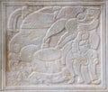 Ancient maya stone relief