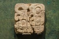 Ancient mayan glyph symbol engraved in rock